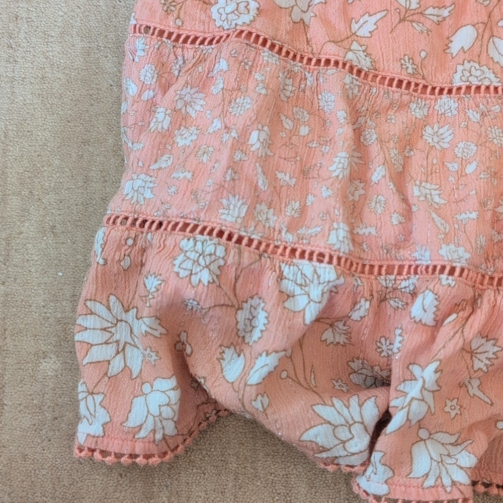 Cat & Jack 3T Peach Floral Dress - Picture 4 of 9
